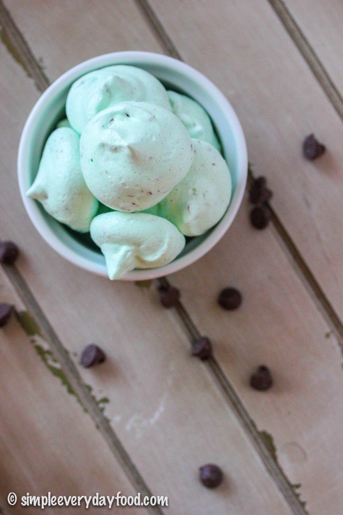 Mint Chocolate Chip Meringue Cookies - Simple Everyday Food